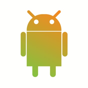 Beautiful Android logo Vector Glyph icon