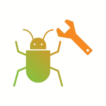 Beautiful Debug Vector Glyph icon