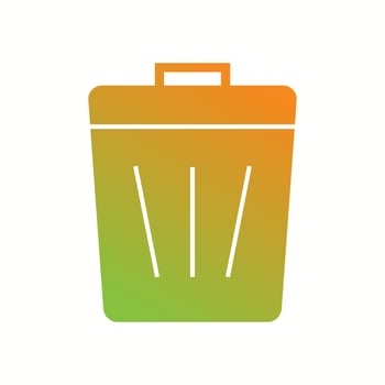 Beautiful Dustbin Vector Glyph icon