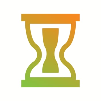 Beautiful hourglass Vector Glyph icon