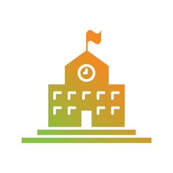 Beautiful University Vector Glyph icon