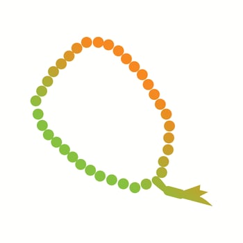 Beautiful Prayer Bead Glyph Vector Icon