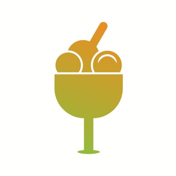 Beautiful Icecreame Goblet Glyph Vector Icon