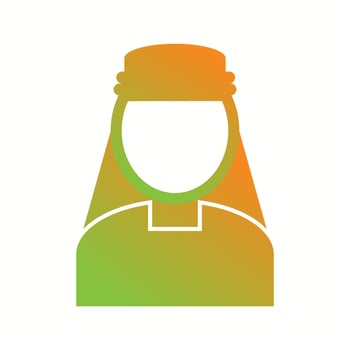 Beautiful Turkish Man Glyph Vector Icon