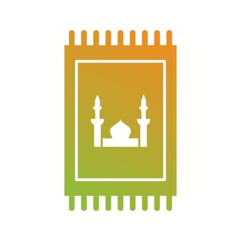 Beautiful Prayer Rug Glyph Vector Icon