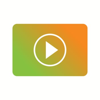 Beautiful Video Player Glyph Vector Icon