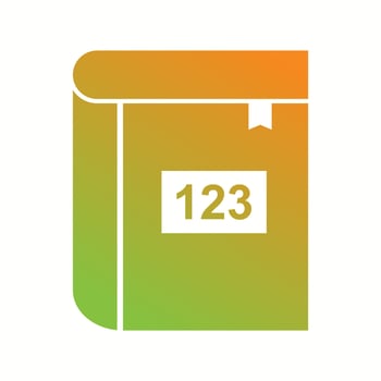 Beautiful Math Book Glyph Vector Icon