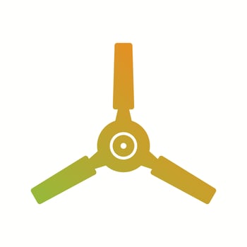Beautiful Fan Glyph Vector Icon
