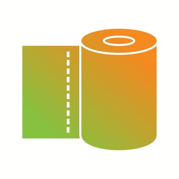 Beautiful Tissue Roll Glyph Vector Icon