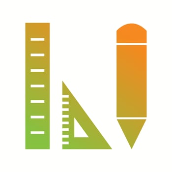 Beautiful Geometry tools Glyph Vector Icon