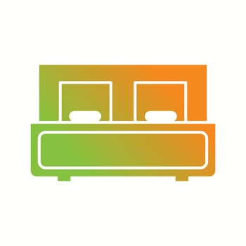 Beautiful Bed Glyph Vector Icon