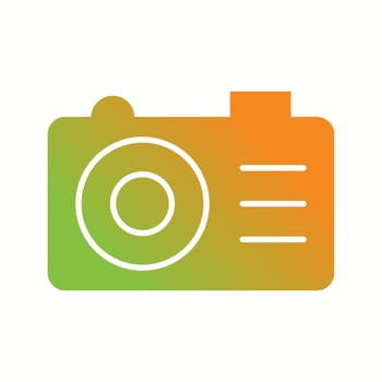 Beautiful Camera Glyph Vector Icon