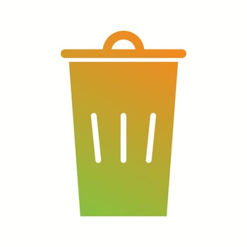 Beautiful Dustbin Glyph Vector Icon
