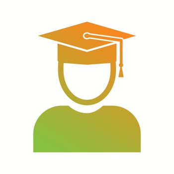 Beautiful Graduate Glyph Vector Icon