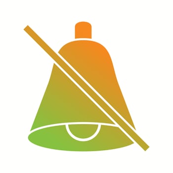Beautiful No Sound Glyph Vector Icon