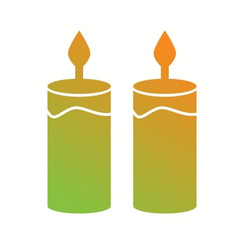 Beautiful Candles Glyph Vector Icon