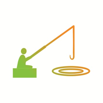 Beautiful Fishing Glyph Vector Icon