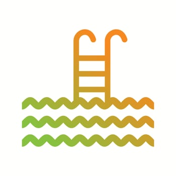 Beautiful Swimming Pool Glyph Vector Icon