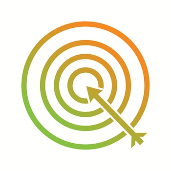 Beautiful Target Glyph Vector Icon