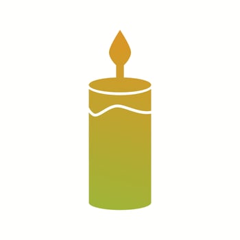 Beautiful Candle Glyph Vector Icon