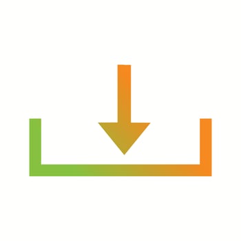 Beautiful Download Glyph Vector Icon
