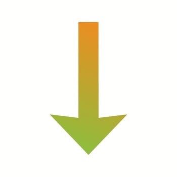 Beautiful Down Glyph Vector Icon