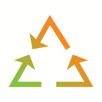 Beautiful Recycle Arrow Glyph Vector Icon
