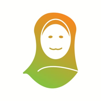 Beautiful Muslim Woman Glyph Vector Icon