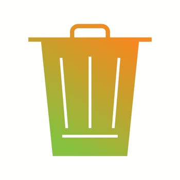 Beautiful Dustbin Glyph Vector Icon