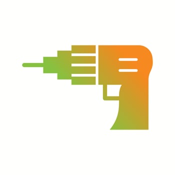 Beautiful Drill Machine Glyph Vector Icon