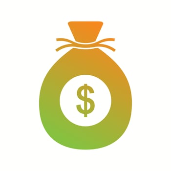 Beautiful Money Bag Glyph Vector Icon