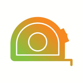 Beautiful Inches Tape Glyph Vector Icon