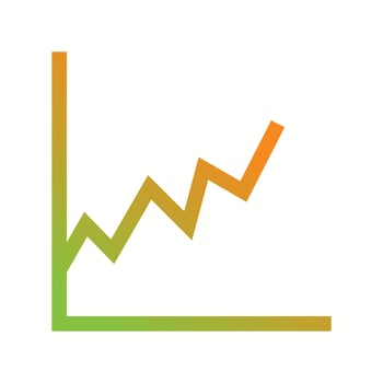 Beautiful Graph Glyph Vector Icon