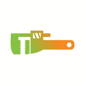 Beautiful Wrench Glyph Vector Icon