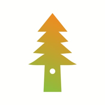 Beautiful Tree Glyph Vector Icon