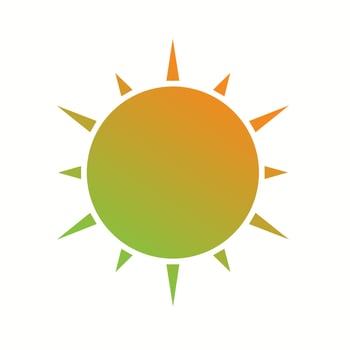 Beautiful Sun Glyph Vector Icon