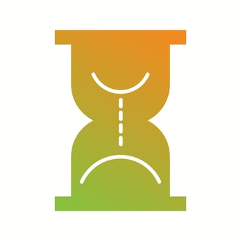 Beautiful Hourglass Glyph Vector Icon
