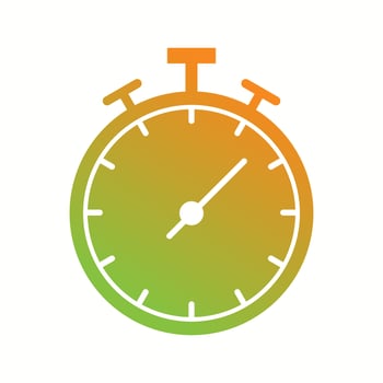 Beautiful Clock Glyph Vector Icon