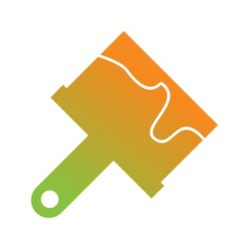 Beautiful Paint Brush Glyph Vector Icon
