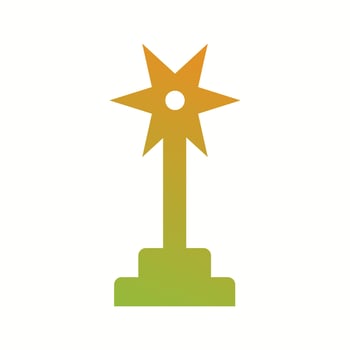 Beautiful Award Glyph Vector Icon