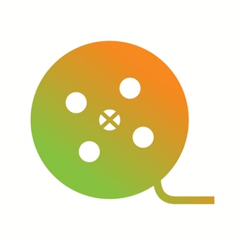 Beautiful Reel Glyph Vector Icon