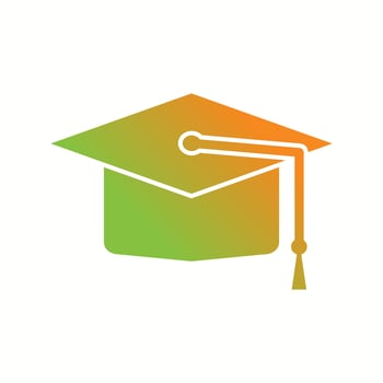 Beautiful Graduation Cap Glyph Vector Icon
