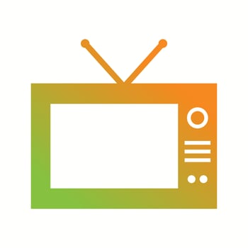 Beautiful Television Glyph Vector Icon
