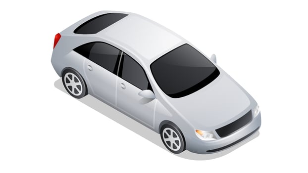 Isometric car icon isolated on white vector