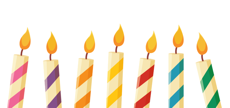 colorful birthday candles illustration png