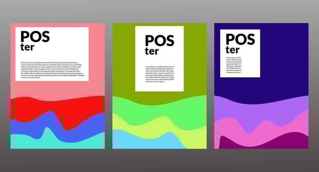 Vector colorful abstract fluid poster and banner template