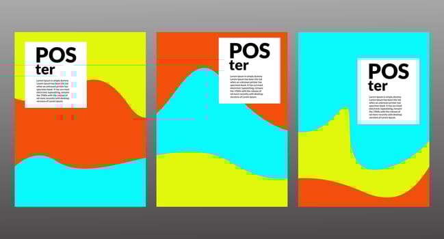 Vector colorful abstract fluid poster and banner template