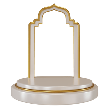 podium for promotional product with ramadan and eid mubarak concept. 3d rendering illustration for cards. png