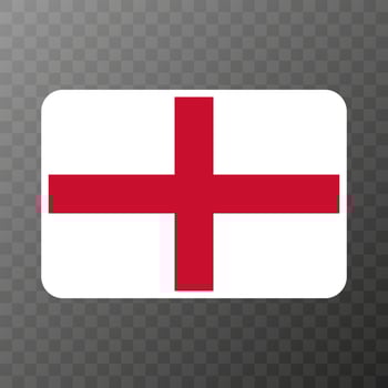 England flag, official colors and proportion. Vector illustration.