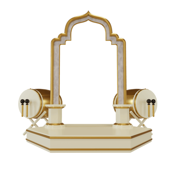 podium for promotional product with ramadan and eid mubarak concept. 3d rendering illustration for cards. png